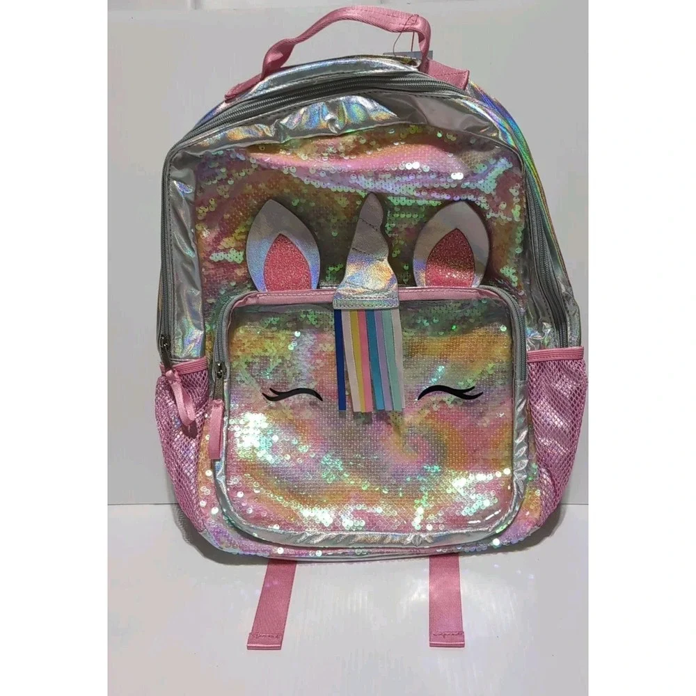 🥥 Cat & Jack Kids' 16 Flip Sequin Unicorn Backpack🆕